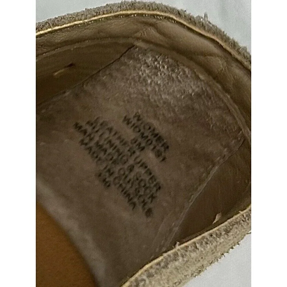 Steve Madden Suede Leather Espadrille Platform Shoes 8 Tan Cottagecore Boho Cute